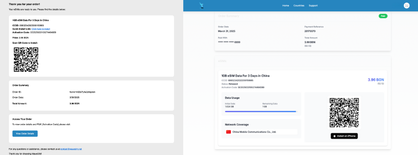 Step 2: Email with QR & Link